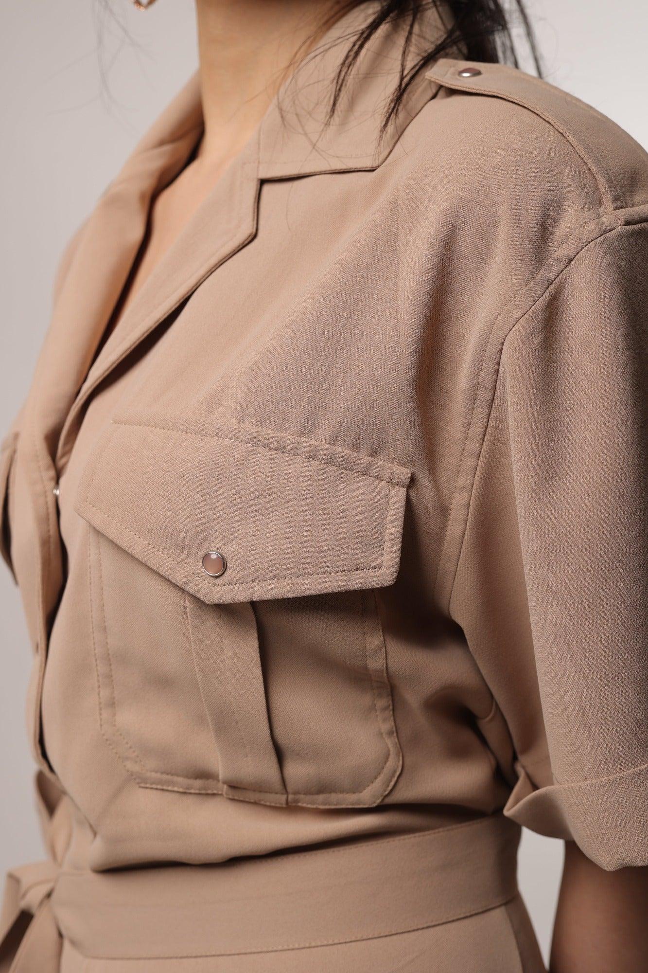 Kiera Safari Dress - Ackee