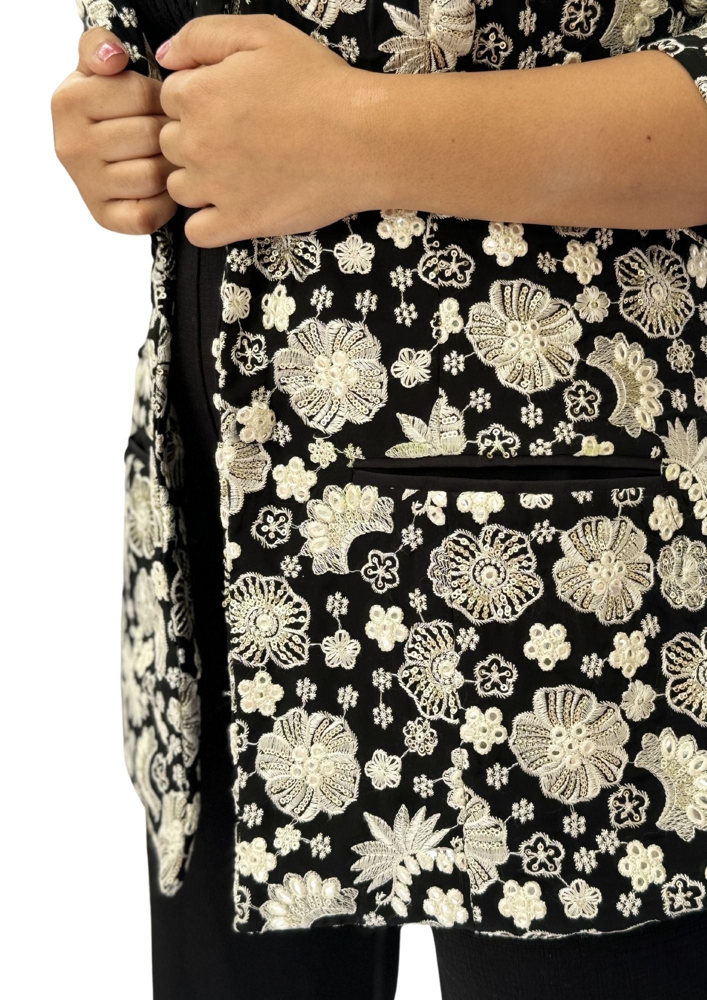 Black Sequin Spectacle Jacket