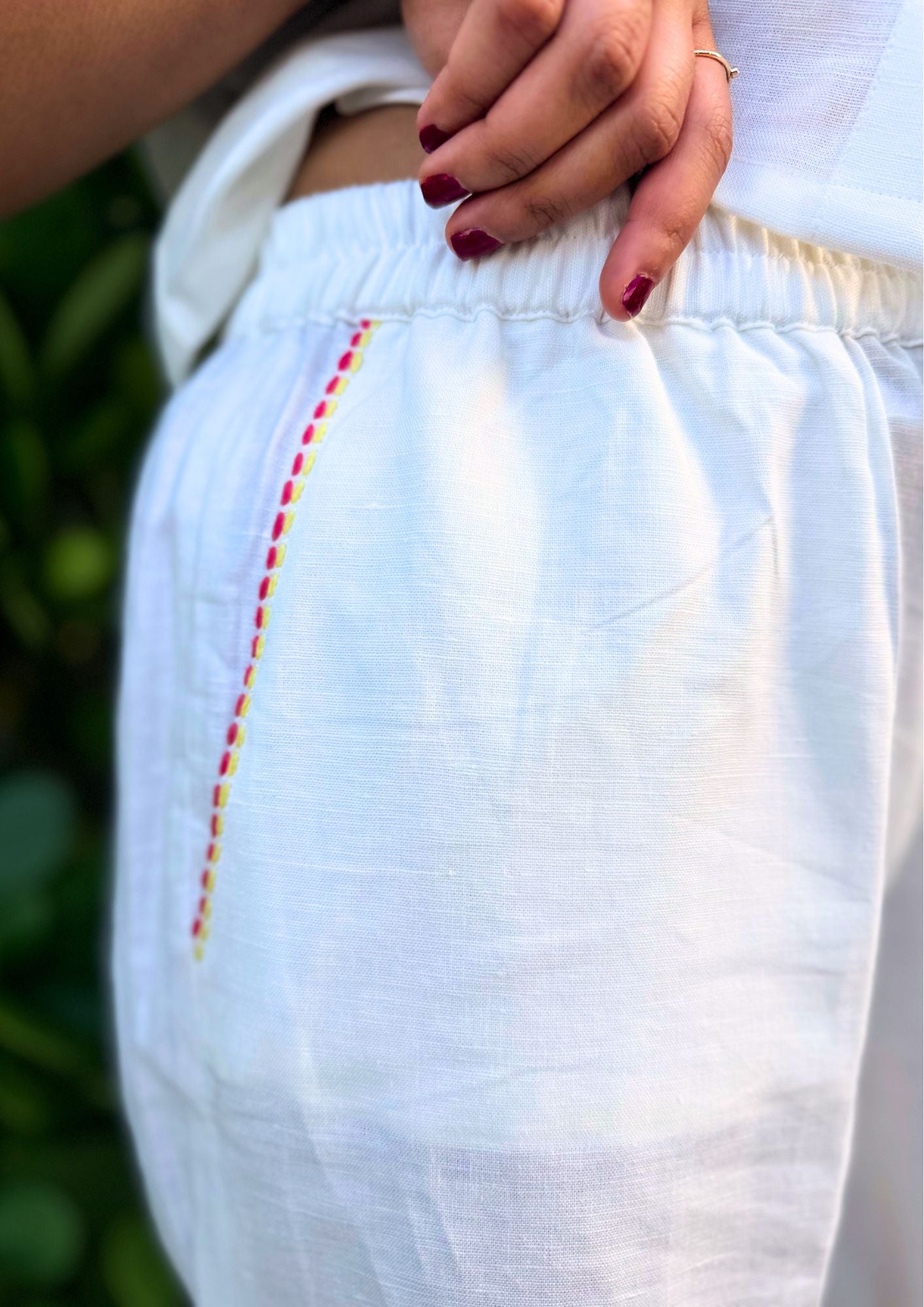 Dobby Linen Crop Set