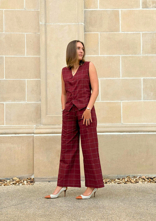 Checkered Orange Matching set